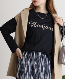 BRODIAEA パイルロゴ バイオスムース長袖Tシャツ