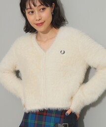 Ray BEAMS | FRED PERRY / 別注 Fluffy V-neck Knit Cardigan(カーディガン/ボレロ)