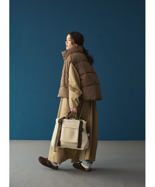 EDITA.(エディータ)の「洗濯機で洗える Washable utility belt tote 通勤 / 大容量 / A4収納(トートバッグ・レディース・クリーム/ブラック/ベージュ系その他/ライトグレー・FREE)」の4枚目の写真