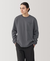 紳士 あたたかさを保つクルーネック長袖Tシャツ