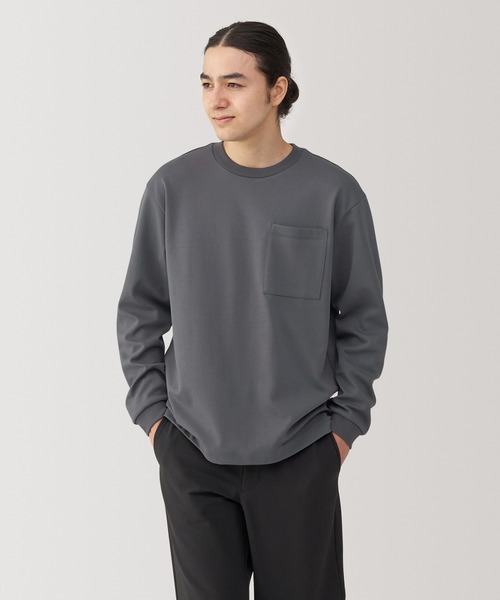 セール】紳士 あたたかさを保つクルーネック長袖Tシャツ（Tシャツ