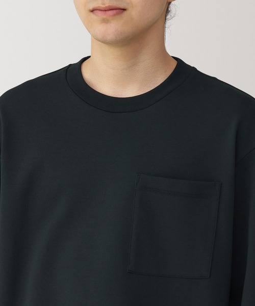 無印良品(ムジルシリョウヒン)の「紳士 あたたかさを保つクルーネック長袖Tシャツ(Tシャツ/カットソー・メンズ・ダークネイビー/グレー系/オフホワイト/ダークパープル/ブラック/ダークグリーン・L/M/S/XL)」の7枚目の写真