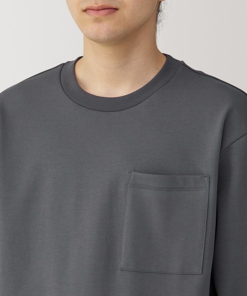 無印良品(ムジルシリョウヒン)の「紳士 あたたかさを保つクルーネック長袖Tシャツ(Tシャツ/カットソー・メンズ・ダークネイビー/グレー系/オフホワイト/ダークパープル/ブラック/ダークグリーン・L/M/S/XL)」の13枚目の写真