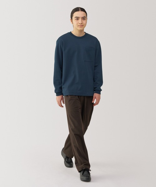 無印良品(ムジルシリョウヒン)の「紳士 あたたかさを保つクルーネック長袖Tシャツ(Tシャツ/カットソー・メンズ・ダークネイビー/グレー系/オフホワイト/ダークパープル/ブラック/ダークグリーン・L/M/S/XL)」の22枚目の写真
