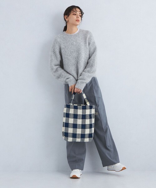 BINDU（ビンドゥー）の「【別注】＜BINDU＞CHENILLE トートバッグ（トートバッグ・レディース・グレー/コバルトブルー/ブラック・FREE）」の5枚目の写真