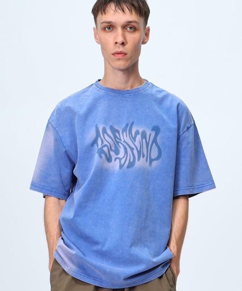 WOODENDOLL（ウッディンドール）の「【ワンサイズ展開】 WOODENDOLL オーバーサイズ ピグメント ロゴプリント Tシャツ（Tシャツ/カットソー・メンズ・ブラック/ブルー・L）」の12枚目の写真