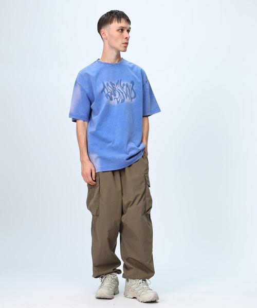 WOODENDOLL（ウッディンドール）の「【ワンサイズ展開】 WOODENDOLL オーバーサイズ ピグメント ロゴプリント Tシャツ（Tシャツ/カットソー・メンズ・ブラック/ブルー・L）」の10枚目の写真