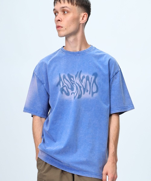WOODENDOLL（ウッディンドール）の「【ワンサイズ展開】 WOODENDOLL オーバーサイズ ピグメント ロゴプリント Tシャツ（Tシャツ/カットソー・メンズ・ブラック/ブルー・L）」の16枚目の写真