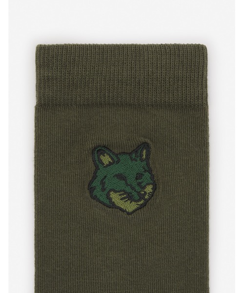 Maison Kitsune(メゾンキツネ)の「BOLD FOX HEAD SOCKS(ソックス/靴下・メンズ・ダークグリーン・S/M)」の2枚目の写真