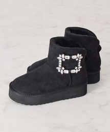 【Bridget Birkin】バックルビジュームートンブーツ(543600)