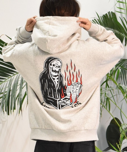 LURKING CLASS(ラーキングクラス)の「【ムラサキスポーツ限定】LURKING CLASS/ラーキングクラス プルオーバー/パーカー バックプリント ST24HUM02(パーカー・メンズ・ブラック/グレー・XL/L/M)」の2枚目の写真