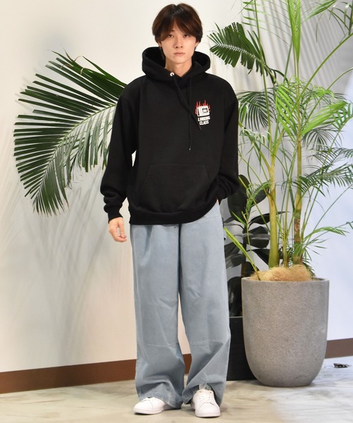 LURKING CLASS(ラーキングクラス)の「【ムラサキスポーツ限定】LURKING CLASS/ラーキングクラス プルオーバー/パーカー バックプリント ST24HUM02(パーカー・メンズ・ブラック/グレー・XL/L/M)」の5枚目の写真