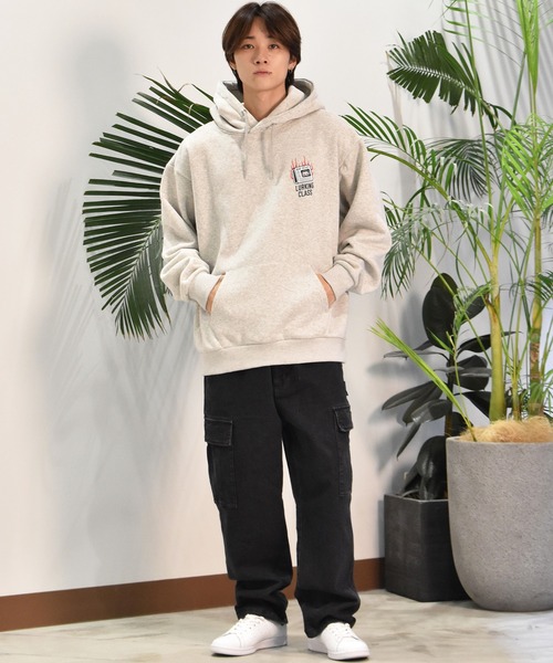 LURKING CLASS(ラーキングクラス)の「【ムラサキスポーツ限定】LURKING CLASS/ラーキングクラス プルオーバー/パーカー バックプリント ST24HUM02(パーカー・メンズ・ブラック/グレー・XL/L/M)」の14枚目の写真