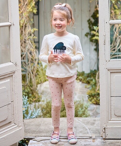 ANY（エニィ）の「ミラクルスパンコール長袖Tシャツ（Tシャツ/カットソー・キッズ・アイボリー系/ネイビー系/ピンク系・100/120/130/110）」の11枚目の写真