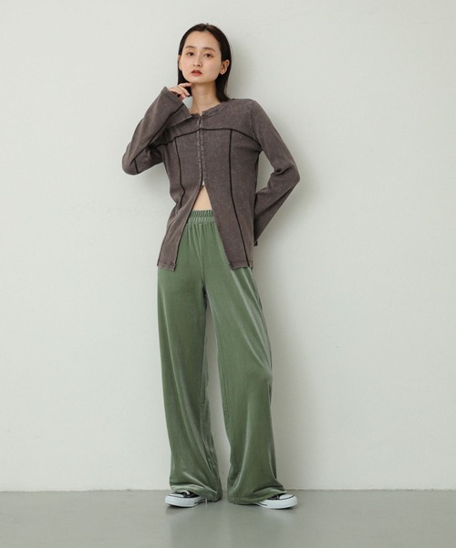 SENSE OF PLACE by URBAN RESEARCH（センスオブプレイスバイアーバンリサーチ）の「フロントホックピグメントトップ（Tシャツ/カットソー・レディース・グレー/ベージュ/ピンク・ONE）」の9枚目の写真