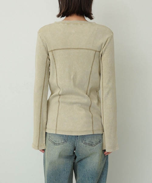 SENSE OF PLACE by URBAN RESEARCH（センスオブプレイスバイアーバンリサーチ）の「フロントホックピグメントトップ（Tシャツ/カットソー・レディース・グレー/ベージュ/ピンク・ONE）」の18枚目の写真