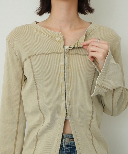 SENSE OF PLACE by URBAN RESEARCH（センスオブプレイスバイアーバンリサーチ）の「フロントホックピグメントトップ（Tシャツ/カットソー・レディース・グレー/ベージュ/ピンク・ONE）」の19枚目の写真