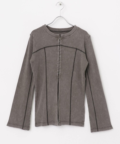 SENSE OF PLACE by URBAN RESEARCH（センスオブプレイスバイアーバンリサーチ）の「フロントホックピグメントトップ（Tシャツ/カットソー・レディース・グレー/ベージュ/ピンク・ONE）」の22枚目の写真