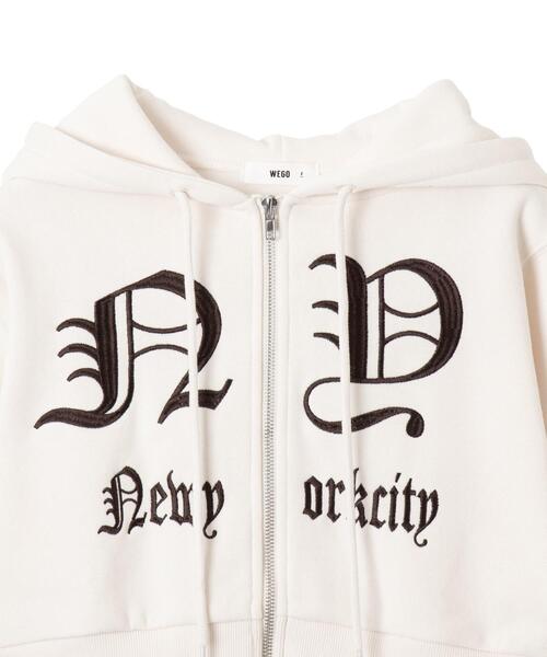 WEGO(ウィゴー)の「WEGO/グラフィック裏起毛ショートZIPパーカー(パーカー・レディース・ダークグレー/アイボリー・FREE)」の21枚目の写真