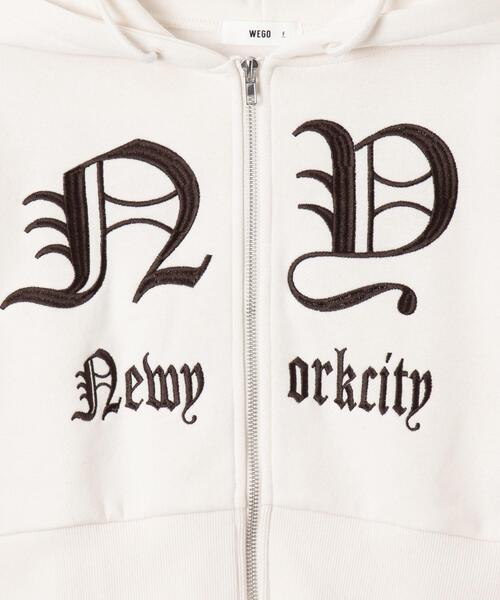WEGO(ウィゴー)の「WEGO/グラフィック裏起毛ショートZIPパーカー(パーカー・レディース・ダークグレー/アイボリー・FREE)」の22枚目の写真