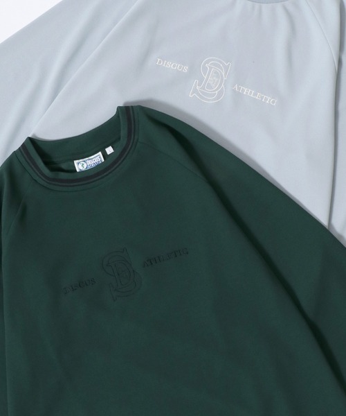 DISCUS（ディスカス）の「DISCUS/ディスカス オーバーサイズ アムンゼン リブライン ロゴワッペン刺繍 無地 フロント刺繍 バックプリント 長袖Tシャツ ロンT レディース メンズ（Tシャツ/カットソー・メンズ・グレイッシュベージュ/ブルーグリーン/ブルー系その他2/ダークグリーン/ブラック系その他/ホワイト/ホワイト系その他/ベージュ系その他/スミクロ/ネイビー/ブルー系その他/グリーン系その他・M/LL/L）」の9枚目の写真