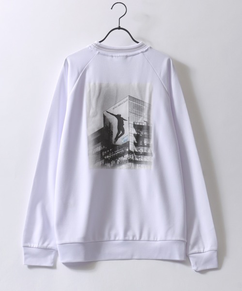 DISCUS（ディスカス）の「DISCUS/ディスカス オーバーサイズ アムンゼン リブライン ロゴワッペン刺繍 無地 フロント刺繍 バックプリント 長袖Tシャツ ロンT レディース メンズ（Tシャツ/カットソー・メンズ・グレイッシュベージュ/ブルーグリーン/ブルー系その他2/ダークグリーン/ブラック系その他/ホワイト/ホワイト系その他/ベージュ系その他/スミクロ/ネイビー/ブルー系その他/グリーン系その他・M/LL/L）」の14枚目の写真