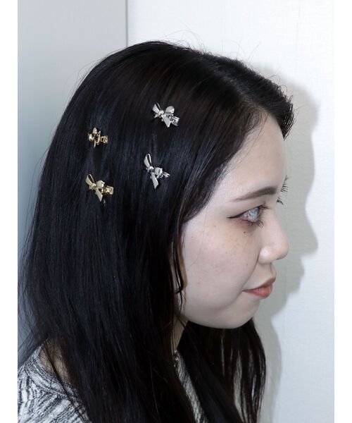 jouetie（ジュエティ）の「リボンクリップ（バレッタ/ヘアクリップ・レディース・シルバー/ゴールド・FREE）」の4枚目の写真