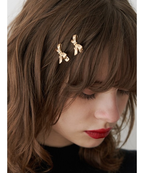 jouetie（ジュエティ）の「リボンクリップ（バレッタ/ヘアクリップ・レディース・シルバー/ゴールド・FREE）」の5枚目の写真