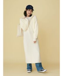 Ungrid | 【WEB限定】ハイネックジップニットワンピース(ワンピース)