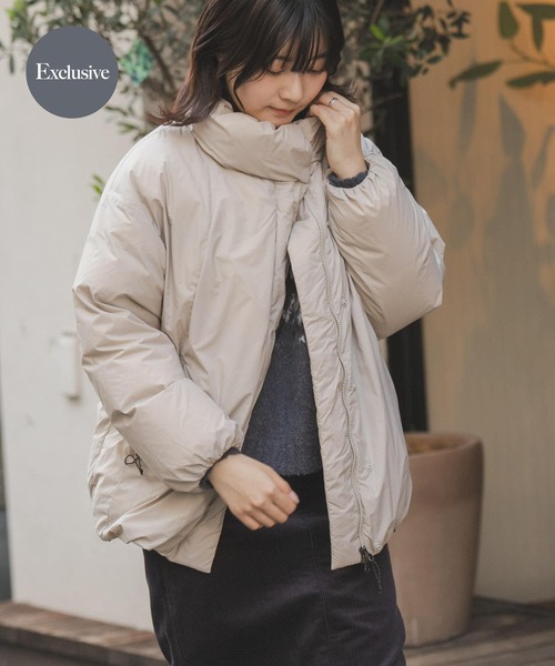 NANGA（ナンガ）の「『別注』NANGA×EKAL　スタンドカラーダウンジャケット（ダウンジャケット/コート・レディース・イエロー系その他/アイボリー/ブラック/ベージュ系その他・ONE）」の3枚目の写真