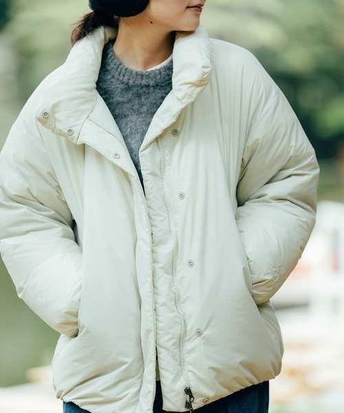 NANGA（ナンガ）の「『別注』NANGA×EKAL　スタンドカラーダウンジャケット（ダウンジャケット/コート・レディース・イエロー系その他/アイボリー/ブラック/ベージュ系その他・ONE）」の20枚目の写真