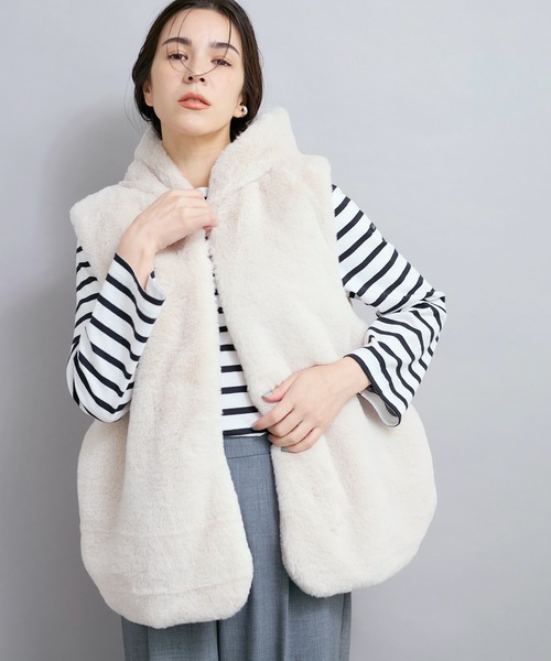 m*e様 ★未使用★frene購入 ダンボールニットファージャケット黒 ダンボールニットZIPパーカー(Mロゴ)/マリーンズオンライン