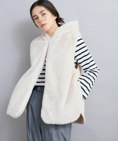 ダンボールニットファーベスト（ベスト）｜LE CERCLE par rope