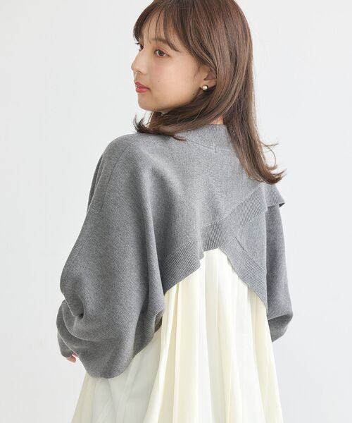 earth music&ecology(アースミュージックアンドエコロジー)の「ドッキングプリーツニット(チュニック・レディース・ブラック/杢グレー/ピンク・FREE)」の22枚目の写真