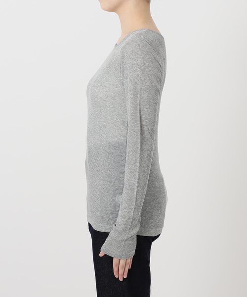 SLOBE IENA（スローブイエナ）の「ソフトコットンクルーネック（Tシャツ/カットソー・レディース・ピンク系その他/ライトグレー/ホワイト/ネイビー・FREE）」の21枚目の写真