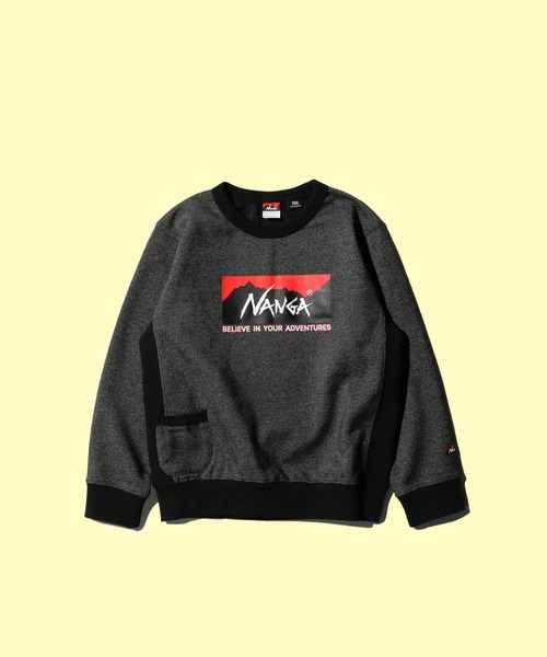 NANGA/ナンガ ECO HYBRID BOX LOGO KIDS SWEATエコハイブリットボックスロゴスウェットキッズ（スウェット）｜NANGA（ナンガ）