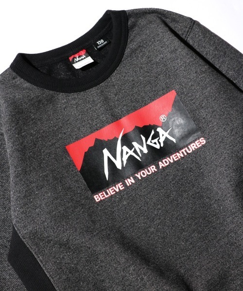 NANGA/ナンガ ECO HYBRID BOX LOGO KIDS SWEATエコハイブリットボックスロゴスウェットキッズ（スウェット）｜NANGA（ナンガ）