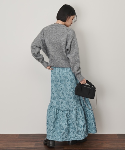 Shelly island(シェリーアイランド)の「ラウンドヘムジャガードスカート(スカート・レディース・ブラック/ブルー/マスタード・FREE)」の21枚目の写真