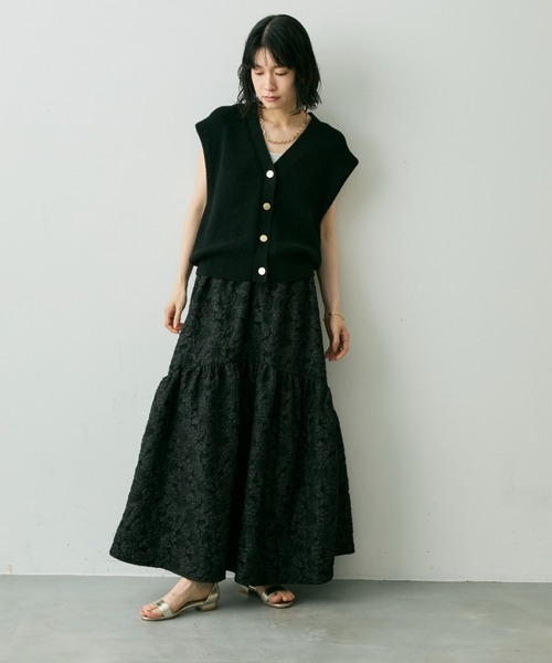ラウンドヘムジャガードスカート（スカート）｜Shelly island