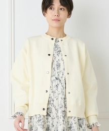INED CLARO | ドットボタンクルーカーディガン(カーディガン/ボレロ)