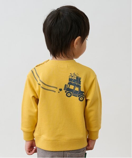 kladskap(クレードスコープ)の「ドライブザウルストレーナー(スウェット・キッズ・マスタード/エメラルド・90cm/100cm/110cm/120cm/130cm)」の3枚目の写真