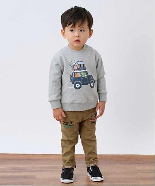 kladskap(クレードスコープ)の「ドライブザウルストレーナー(スウェット・キッズ・マスタード/エメラルド・90cm/100cm/110cm/120cm/130cm)」の10枚目の写真