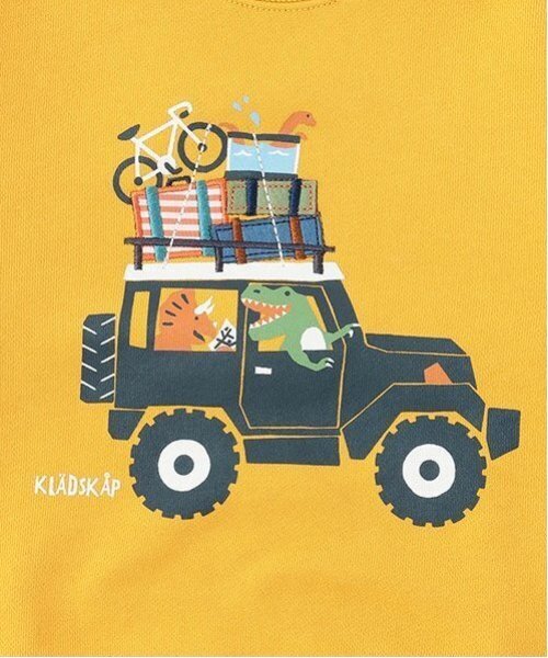 kladskap(クレードスコープ)の「ドライブザウルストレーナー(スウェット・キッズ・マスタード/エメラルド・90cm/100cm/110cm/120cm/130cm)」の13枚目の写真