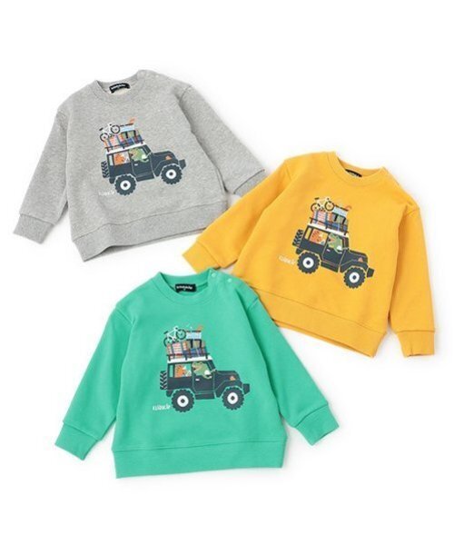 kladskap(クレードスコープ)の「ドライブザウルストレーナー(スウェット・キッズ・マスタード/エメラルド・90cm/100cm/110cm/120cm/130cm)」の17枚目の写真