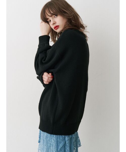 jouetie リボンジャガードルーズニット M グレー リボンジャガードルーズニット[品番：MKSW0061525]｜jouetie