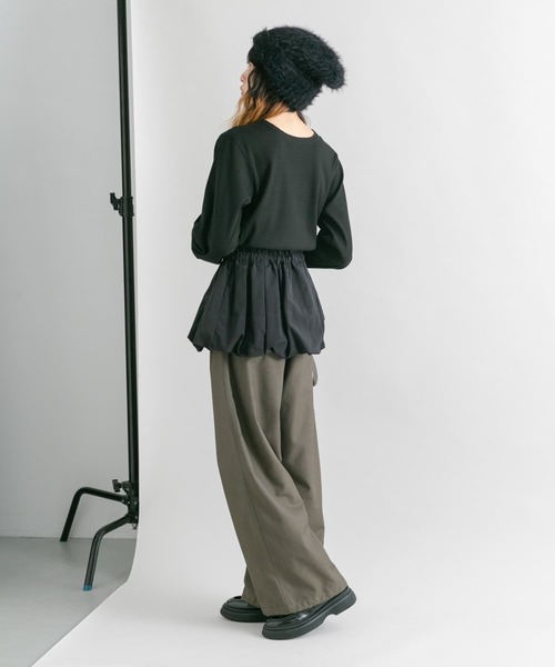 KBF(ケイビーエフ)の「バルーンパーツSETリブトップス(カーディガン/ボレロ・レディース・ホワイト系その他/ブラック/ブラウン系その他・ONE)」の5枚目の写真