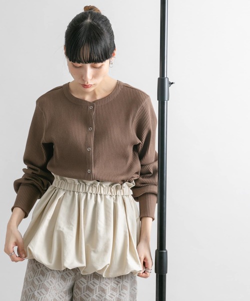 KBF(ケイビーエフ)の「バルーンパーツSETリブトップス(カーディガン/ボレロ・レディース・ホワイト系その他/ブラック/ブラウン系その他・ONE)」の7枚目の写真