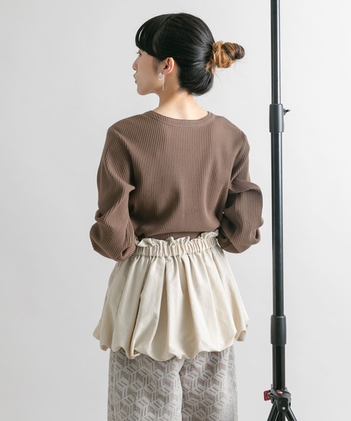 KBF(ケイビーエフ)の「バルーンパーツSETリブトップス(カーディガン/ボレロ・レディース・ホワイト系その他/ブラック/ブラウン系その他・ONE)」の9枚目の写真