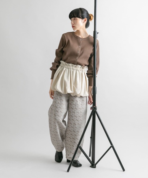 KBF(ケイビーエフ)の「バルーンパーツSETリブトップス(カーディガン/ボレロ・レディース・ホワイト系その他/ブラック/ブラウン系その他・ONE)」の10枚目の写真