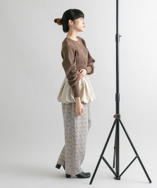 KBF(ケイビーエフ)の「バルーンパーツSETリブトップス(カーディガン/ボレロ・レディース・ホワイト系その他/ブラック/ブラウン系その他・ONE)」の11枚目の写真